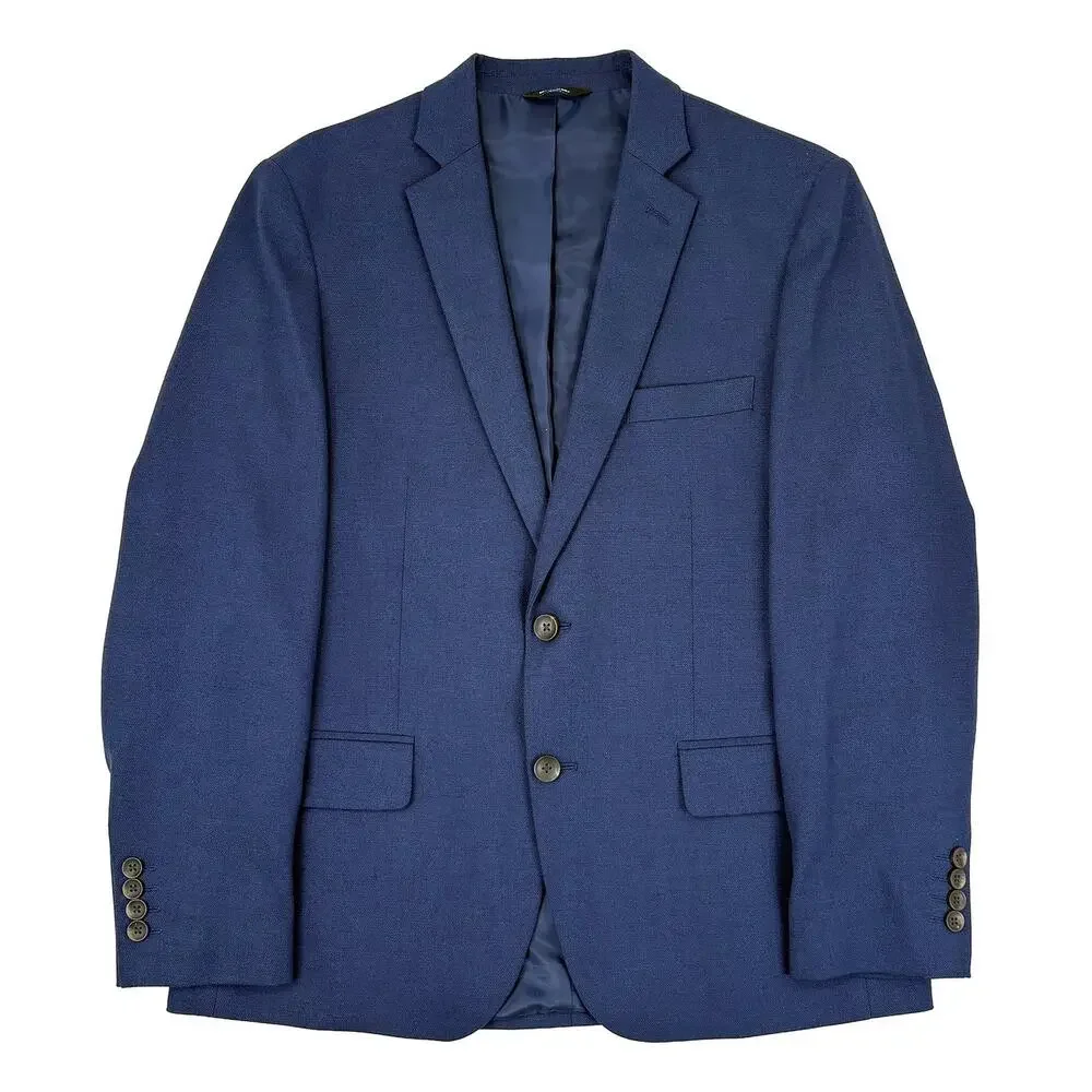 J.M. Haggar Slim Fit Blazer Men 42S Blue Stretch Sport Coat Business Casual